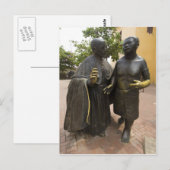 Statue in Cartagena Postkarte (Vorne/Hinten)