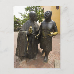 Statue in Cartagena Postkarte
