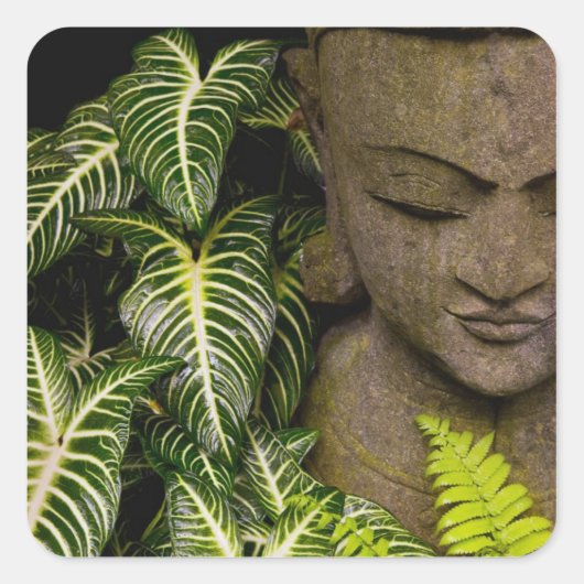 Statue in einem Garten Informationen: Chiang Ma Quadratischer Aufkleber (Vorderseite)