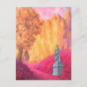 "Statue in einem Garten." Postkarte