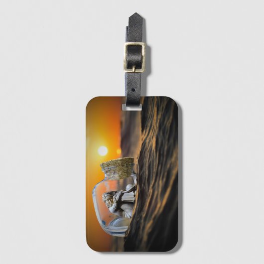 Statue in einer Flasche Gepäckanhänger (Vorderseite Vertikal)