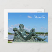 Statue La Loire im Garten des Schlosses Versailles Postkarte (Vorne/Hinten)