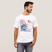 Statue Liberty 4. Juli Custom Mens T-Shirt (Vorne ganz)