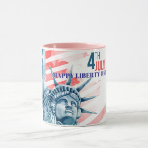 Statue Liberty 4. Juli Custom Tasse