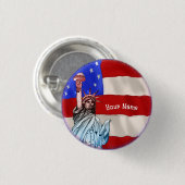 Statue Liberty Button (Vorne & Hinten)