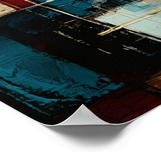 Statue Liberty Contemporary Abstract Expressionism Poster (Ecke)