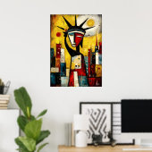 Statue Liberty Zeitgenössischer Abstrakter Express Poster (Heimbüro)