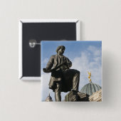 Statue mit Glaskuppel im Kunstverein-Gebäude Button (Vorne & Hinten)