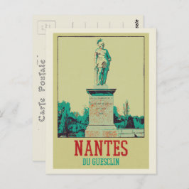 Statue Nantes Du Guesclin Frankreich Postkarte