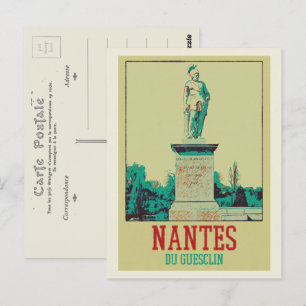 Statue Nantes Du Guesclin Frankreich Postkarte