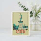Statue Nantes Du Guesclin Frankreich Postkarte (Stehend Vorderseite)