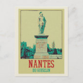 Statue Nantes Du Guesclin Frankreich Postkarte (Vorderseite)
