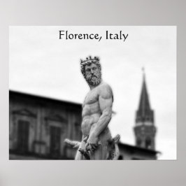 Statue Neptune, Florenz, Poster