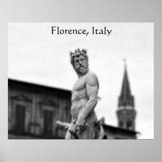 Statue Neptune, Florenz, Poster