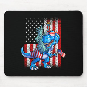 Statue Of Liberty 4. Juli T-Shirt Jungen Amerikani Mousepad