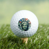 Statue of Liberty & American Flag Art New York Golfball (Insitu T-Shirt)