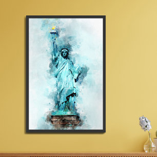 Statue of Liberty Aquarell Poster