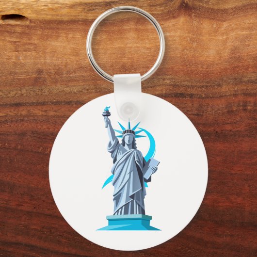Statue of Liberty Artistic Design Phone Case” Schlüsselanhänger (Rückseite)