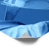 Statue of Liberty Blue Gray Pop Kunstgewerbe Poster (Ecke)