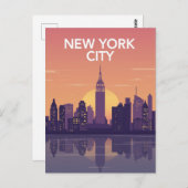 Statue of Liberty Bold Graphic Est 1886 Postkarte (Vorne/Hinten)