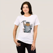 Statue of Liberty Cat Parody Tri-Blend Shirt (Vorderseite voll)