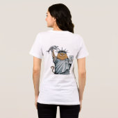 Statue of Liberty Cat Parody Tri-Blend Shirt (Rückseite voll)