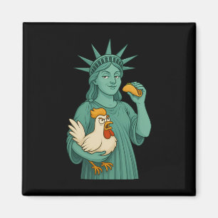 Statue Of Liberty Chicken Taco Trump Immer Hühnche Magnet