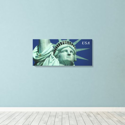Statue of Liberty Face USA Leinwanddruck (Insitu (Holzboden))