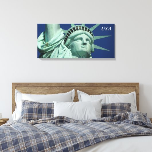 Statue of Liberty Face USA Leinwanddruck (Insitu (Schlafzimmer))
