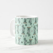 Statue of Liberty - Green Stars Coffee Mug Kaffeetasse (Vorderseite Links)