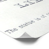 Statue of Liberty Historical Lithograph (1886) Poster (Ecke)