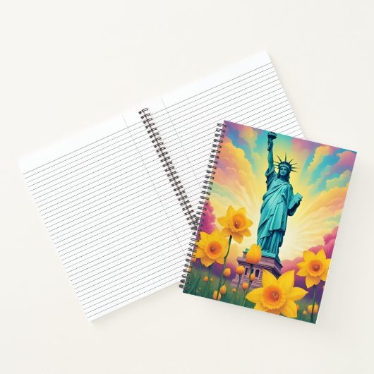 Statue of Liberty in Spring Notizblock (Innenseite)