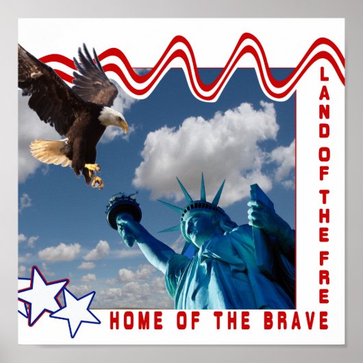 STATUE OF LIBERTY LAND OF THE FREE POSTER (Vorne)
