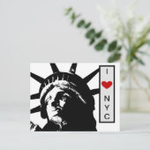 Statue of Liberty Liebe New York City Pop Art Postkarte (Stehend Vorderseite)