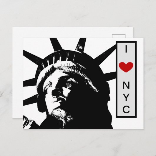 Statue of Liberty Liebe New York City Pop Art Postkarte (Vorne/Hinten)