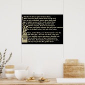 Statue of Liberty - New Colossus Patriotic Poem Poster (Küche)