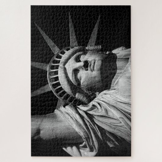 Statue of Liberty New York City Black & White Puzzle (Vertikal)