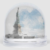 Statue of Liberty New York City – Manhattan Schneekugeln (Rückseite)