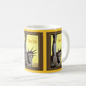 statue of liberty new york travel poster kaffeetasse (VorderseiteRechts)