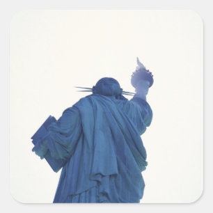 Statue of Liberty, New York, USA RF) Quadratischer Aufkleber