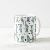 Statue of Liberty - Patriotic Stars Coffee Mug Kaffeetasse (VorderseiteRechts)