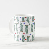 Statue of Liberty - Patriotic Stars Coffee Mug Kaffeetasse (Vorderseite Links)