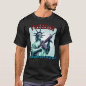 Statue of Liberty Patriotic Sunglasses M4 Rifle  T-Shirt (Vorderseite)