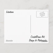 Statue of Liberty Patriotic USA Amerika 4. Juli Postkarte (Rückseite)