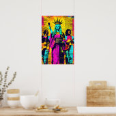 Statue of Liberty Pop Art  Poster (Küche)