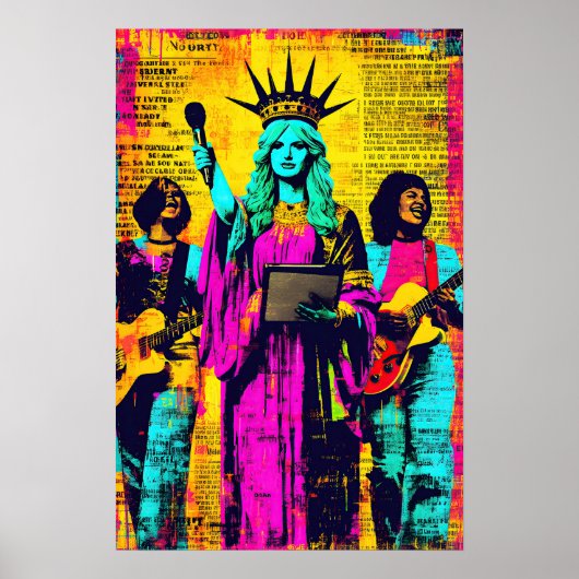Statue of Liberty Pop Art  Poster (Vorne)
