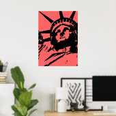 Statue of Liberty Pop Art Poster Printwerbung (Heimbüro)
