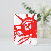 Statue of Liberty Pop Art USA Symbol Postkarte (Stehend Vorderseite)