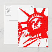 Statue of Liberty Pop Art USA Symbol Postkarte (Vorne/Hinten)