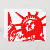Statue of Liberty Pop Art USA Symbol Postkarte (Vorne/Hinten)